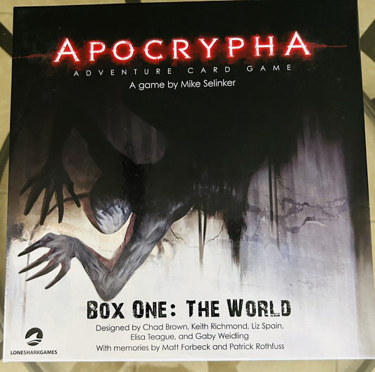 Apocrypha Adventure Card Game Box One: The World Lone Shark Games Unpunched